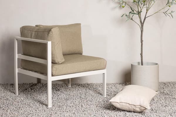 FURNLUX UTESOFFA COPACABANA BEIGE & VIT 70CM