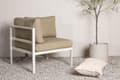 Miniatyrbild 3 av 4: FURNLUX UTESOFFA COPACABANA BEIGE & VIT 70CM