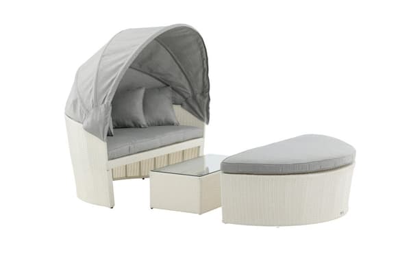 FURNLUX UDENDØRS SOFA PADOVA GRÅ & HVID 153CM