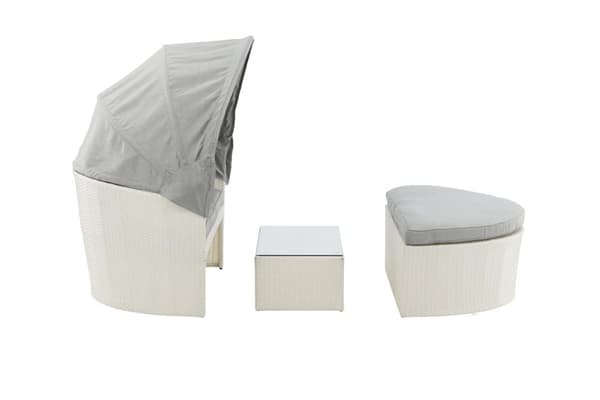 FURNLUX UDENDØRS SOFA PADOVA GRÅ & HVID 153CM