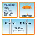 Miniatyrbild 4 av 4: Aktive Plast Gazebo, 300 x 600 x 255 cm, Stålrör 24/18/18 mm, Vit - 53992