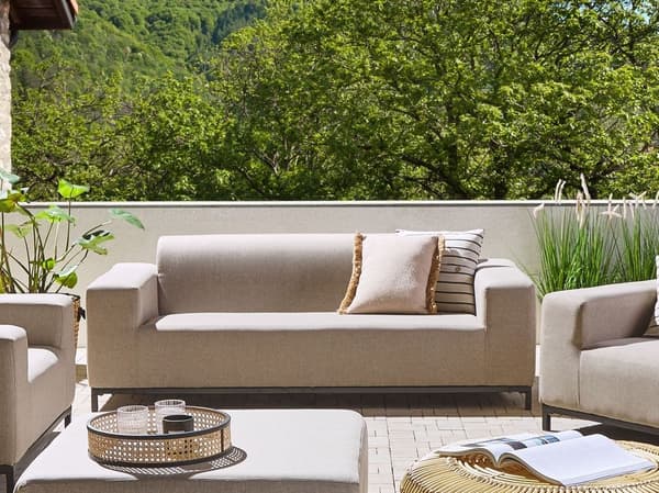 Puutarhasohva 3 hengelle ROVIGO Beige Lumarko!