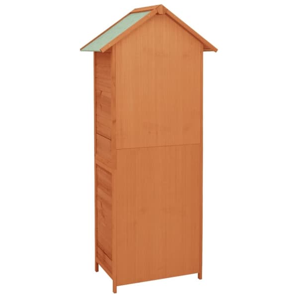 vidaXL Trädgårdsskåp 42,5x64x190 cm brun