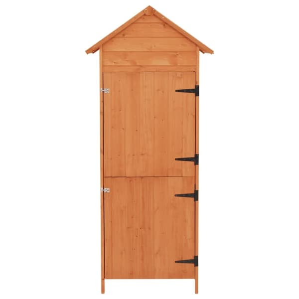 vidaXL Trädgårdsskåp 42,5x64x190 cm brun