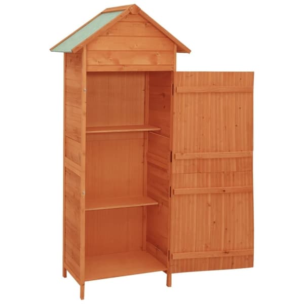 vidaXL Puutarhan Varastokaappi ruskea 42,5 x 64 x 190 cm