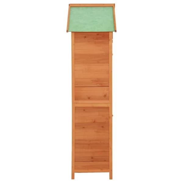 vidaXL Puutarhan Varastokaappi ruskea 42,5 x 64 x 190 cm