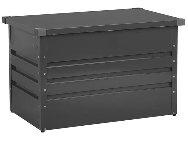 Ulkosäilytyslaatikko grafiitinharmaa teräs 100 x 62 x 64 cm lukittava 300 L vedenpitävä moderni tyyli