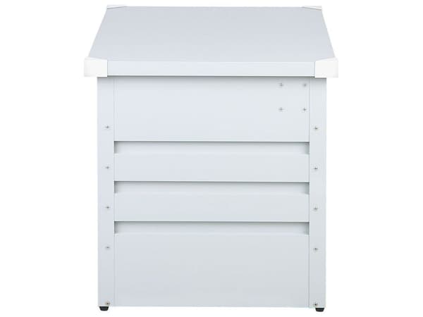 Ulkosäilytyslaatikko vaaleanharmaa teräs 100 x 62 x 64 cm lukittava 300 L vedenpitävä moderni tyyli