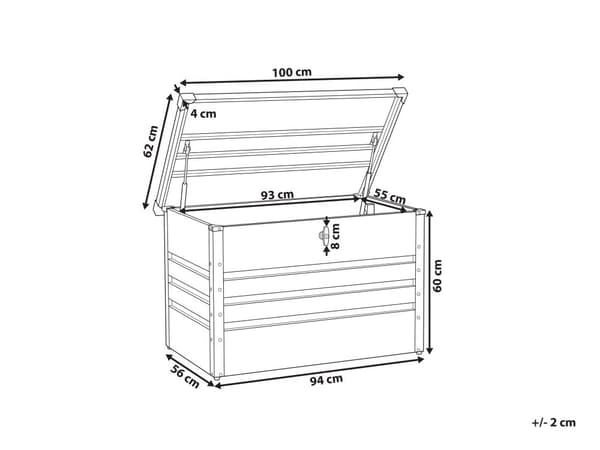 Ulkosäilytyslaatikko tummanvihreä teräs 100 x 62 x 64 cm lukittava 300 L vedenpitävä moderni tyyli