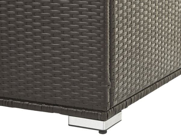 Säilytyslaatikko ruskea 155 x 80 x 75 cm PE-rottinki 770L kahvat muovi teräs kangas
