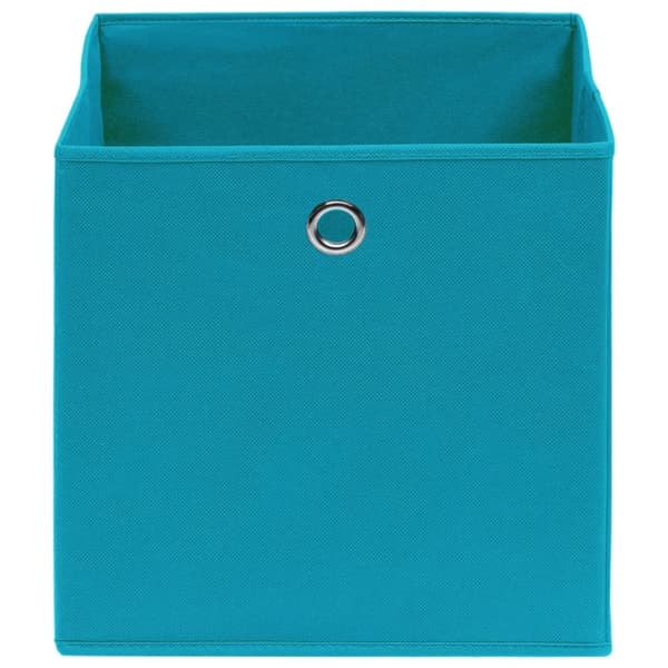 vidaXL opbevaringskasser 4 stk. 32x32x32 stof babyblå