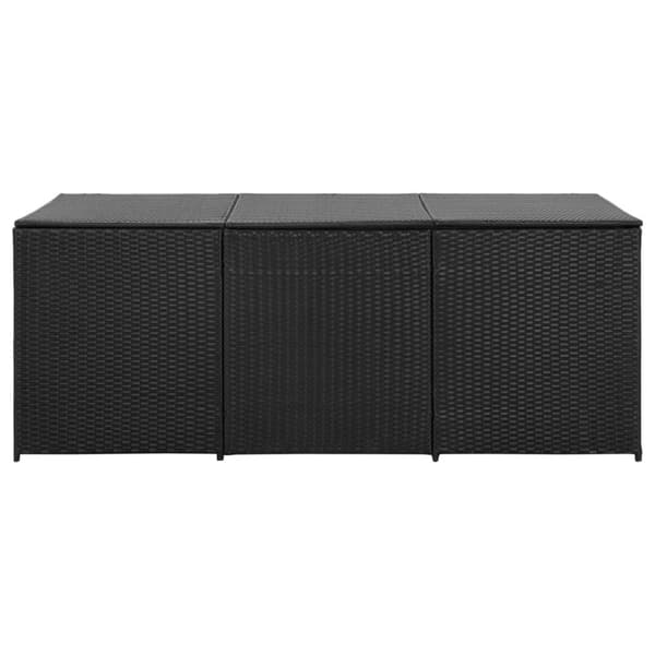 vidaXL opbevaringskasse til haven 180x90x70 cm polyrattan sort