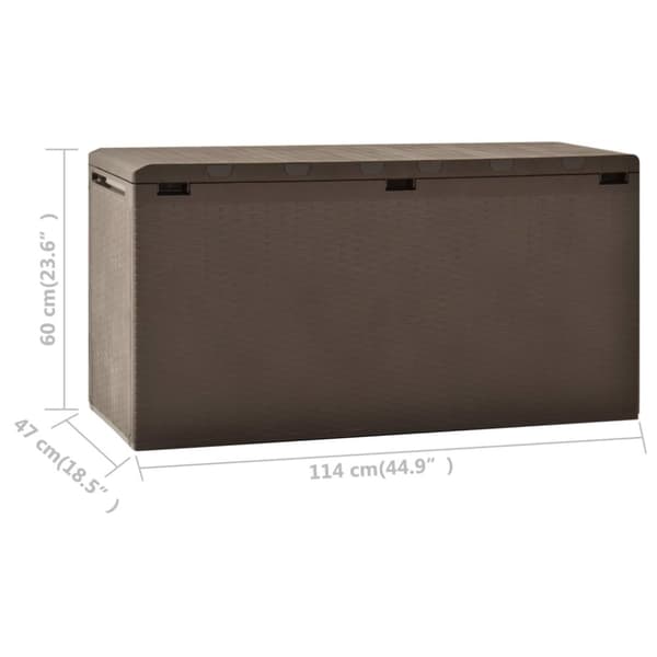 vidaXL Dynbox brun 114x47x60 cm