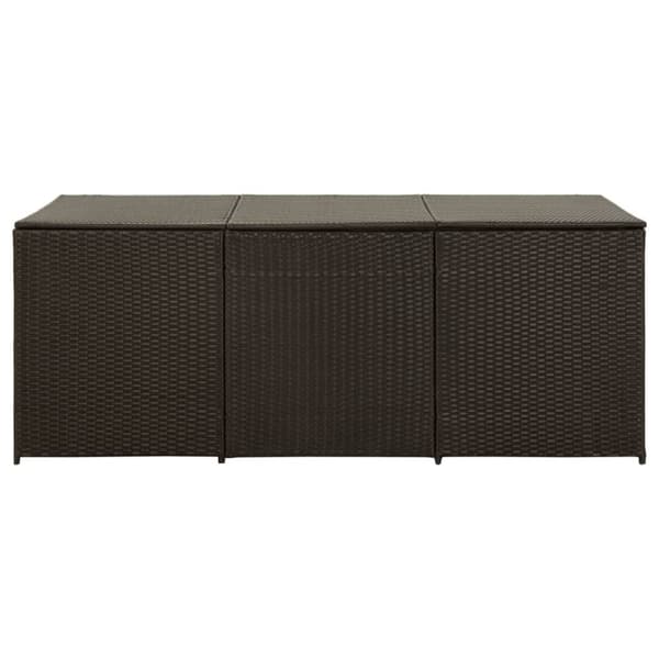 vidaXL Puutarhan säilytyslaatikko polyrottinki 180x90x70 cm ruskea