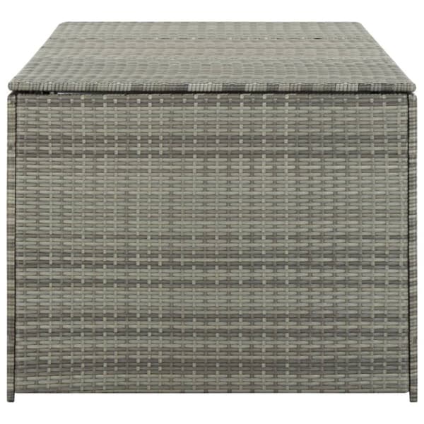 vidaXL Puutarhan säilytyslaatikko polyrottinki 180x90x70 cm harmaa