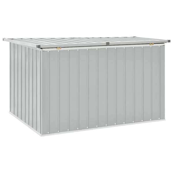 vidaXL Puutarhan varastoarkku harmaa 149x99x93 cm
