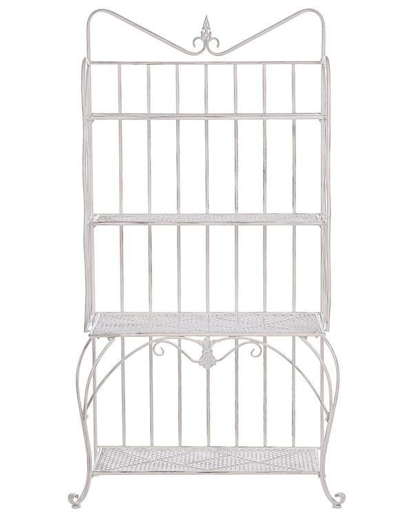 Haveplantereol Metal Lys Sort Udvendig 4 Retro Fritstående Hylder