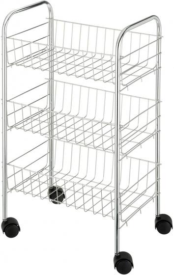 förvaringsvagn Florence 25 x 63 cm kromstål