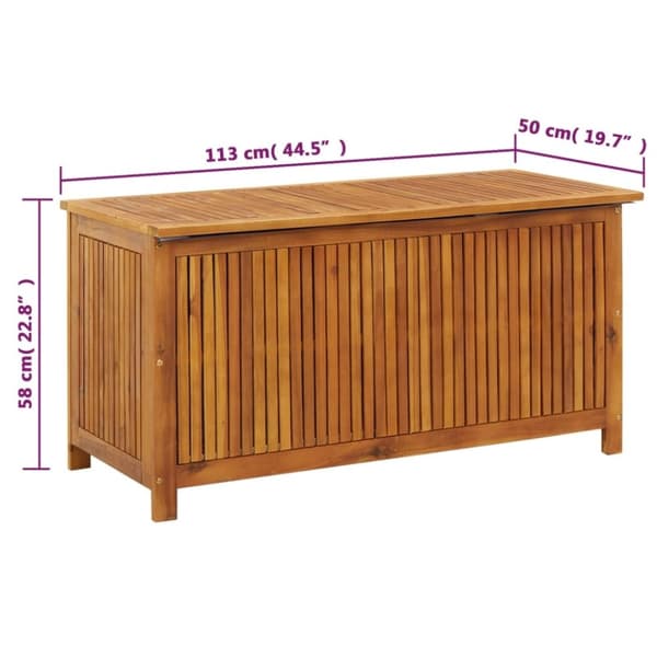 vidaXL Putekasse 113x50x58 cm heltre akasie