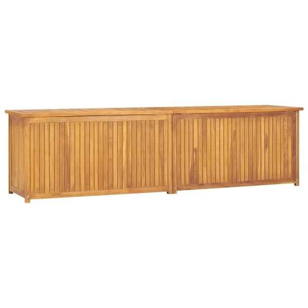 vidaXL Trädgårdslåda 200x50x55 cm massiv teak