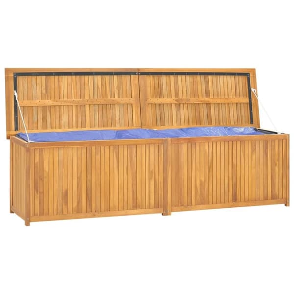 vidaXL Trädgårdslåda 200x50x55 cm massiv teak