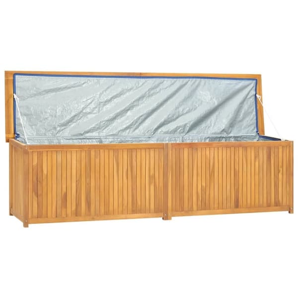 vidaXL Trädgårdslåda 200x50x55 cm massiv teak