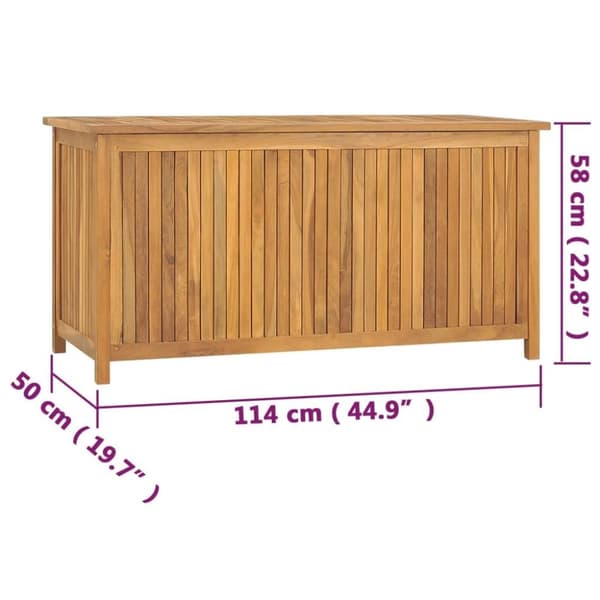 vidaXL Puutarhalaatikko 114x50x58 cm täysi tiikki