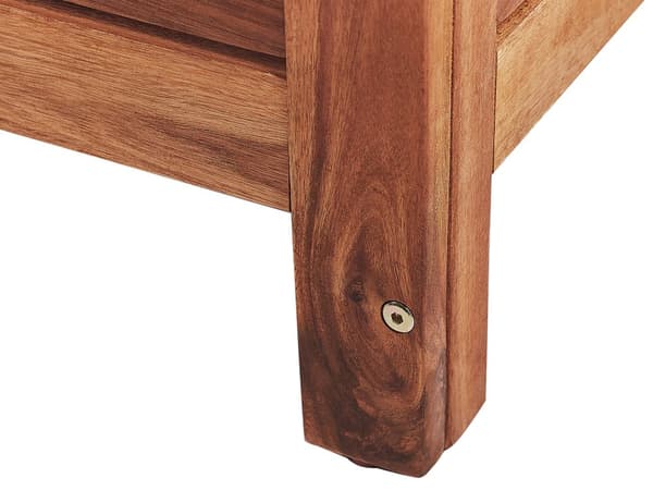 Trädgård Förvaringslåda Mörkt Akaciaträ 130 x 64 cm Lock Utomhus Möbler