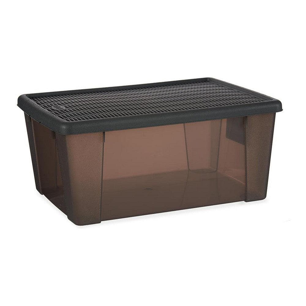 Förvaringslåda Elegance Grå 15 L Plast (29 x 17 x 39 cm)