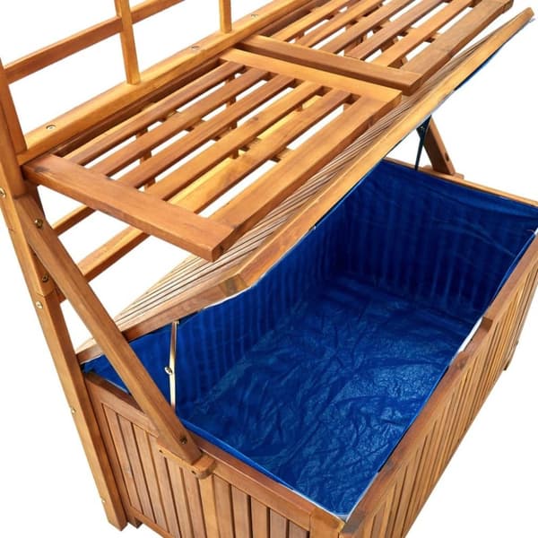 vidaXL Oppbevaringsboks med espalier 99x50x160 cm heltre akasie