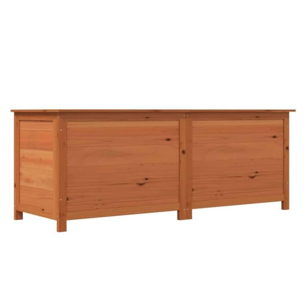 vidaXL udendørs hyndeboks 150x50x56 cm massivt grantræ brun