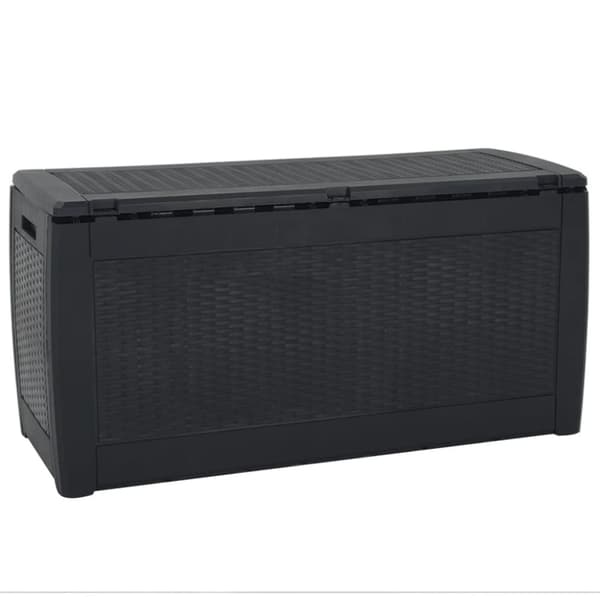 vidaXL opbevaringskasse til haven 119x48x60 cm polypropylen antracit