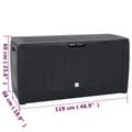 Miniatyrbillede 8 af 8: vidaXL opbevaringskasse til haven 119x48x60 cm polypropylen antracit