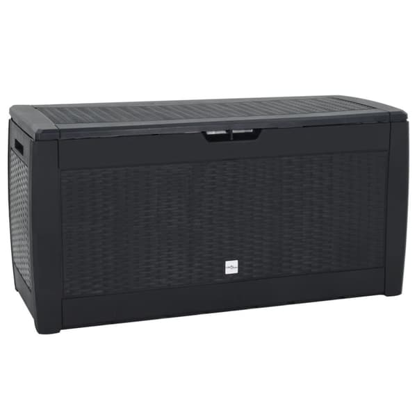 vidaXL opbevaringskasse til haven 119x48x60 cm polypropylen antracit