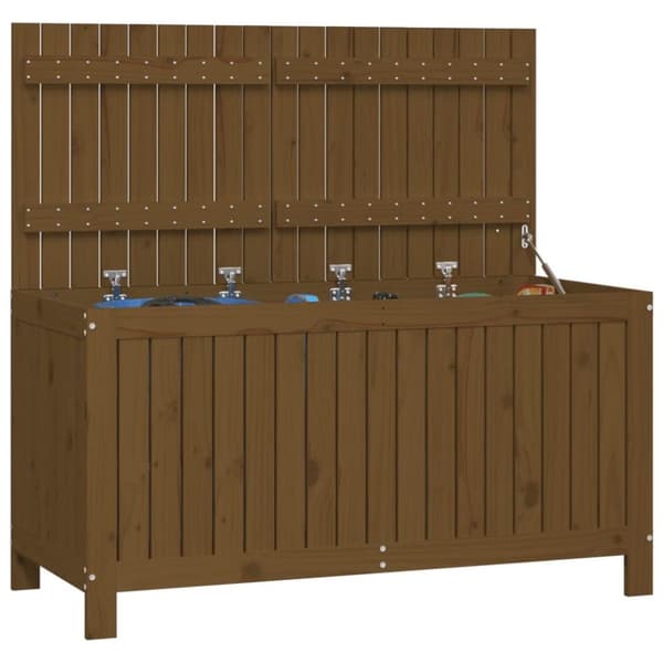 vidaXL Putekasse honningbrun 121x55x64 cm heltre furu