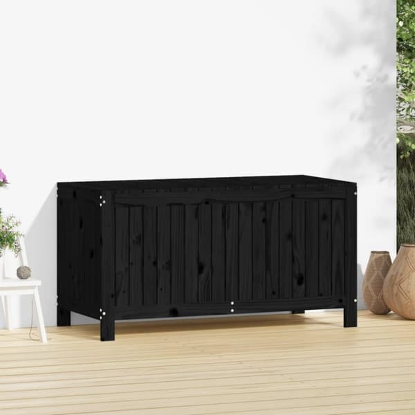 vidaXL Putekasse svart 121x55x64 cm heltre furu