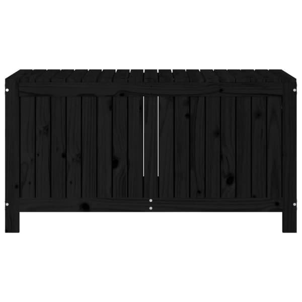 vidaXL Putekasse svart 121x55x64 cm heltre furu