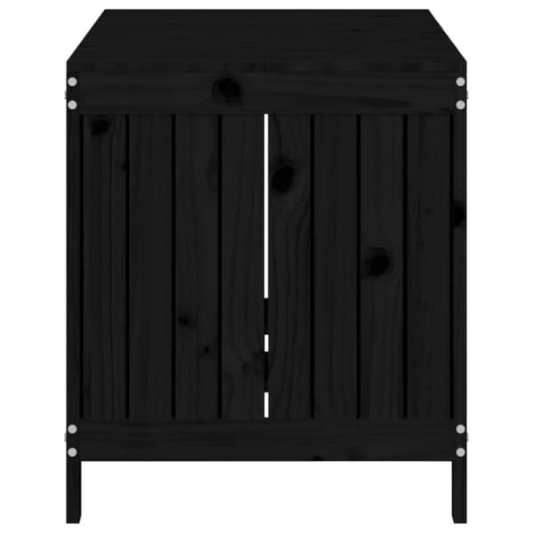 vidaXL Putekasse svart 121x55x64 cm heltre furu
