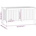 Miniatyrbild 10 av 11: vidaXL Dynbox svart 115x49x60 cm massiv furu