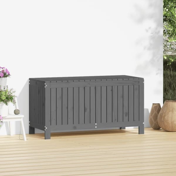 vidaXL Putekasse grå 115x49x60 cm heltre furu