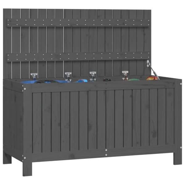 vidaXL Putekasse grå 115x49x60 cm heltre furu