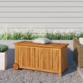 Miniatyrbild 9 av 10: vidaXL Dynbox med hjul 113x50x58 cm massivt akaciaträ