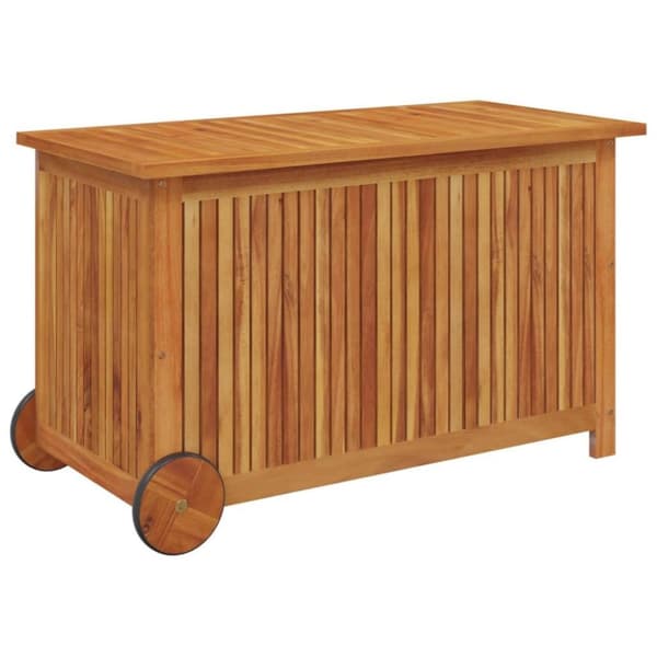 vidaXL Putekasse med hjul 90x50x58 cm heltre akasie
