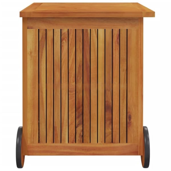 vidaXL Dynbox med hjul 60x50x58 cm massivt akaciaträ