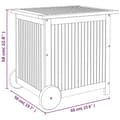 Miniatyrbild 8 av 10: vidaXL Dynbox med hjul 60x50x58 cm massivt akaciaträ