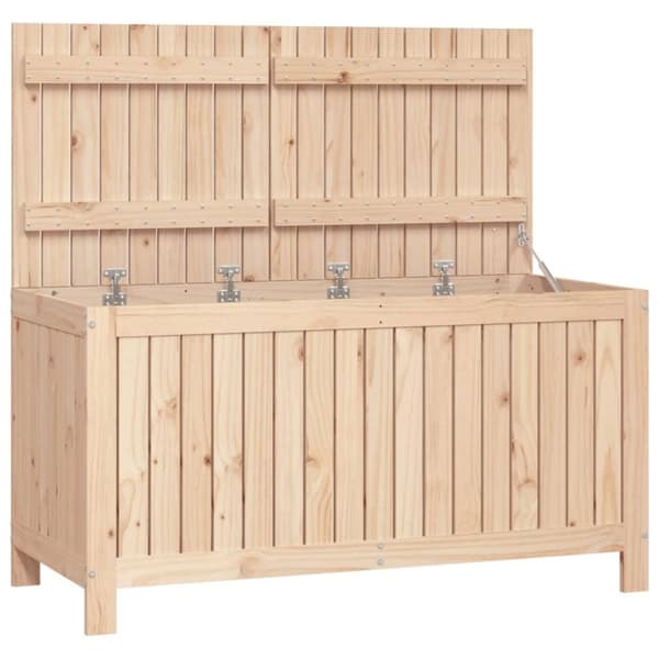 vidaXL opbevaringskasse til haven 121x55x64 cm massivt fyrretræ