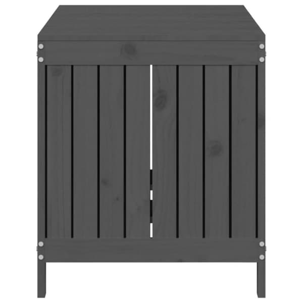vidaXL opbevaringskasse til haven 121x55x64 cm massivt fyrretræ grå