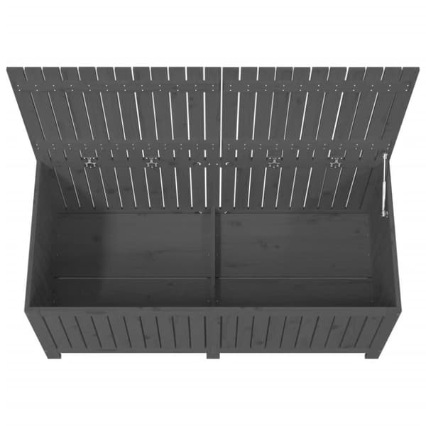 vidaXL Putekasse grå 147x68x64 cm heltre furu