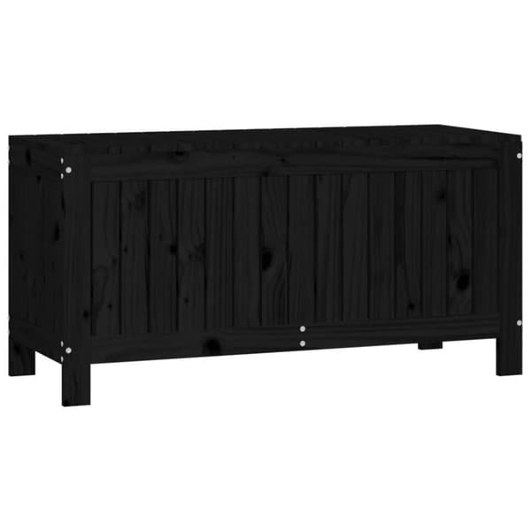 vidaXL Putekasse svart 108x42,5x54 cm heltre furu