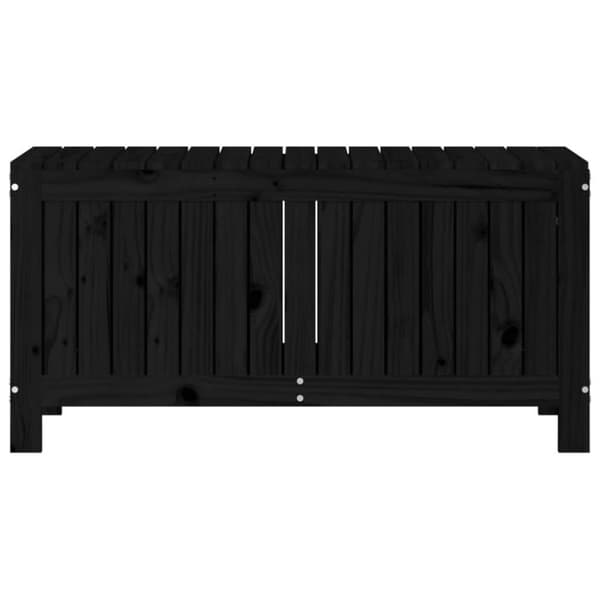 vidaXL Putekasse svart 108x42,5x54 cm heltre furu